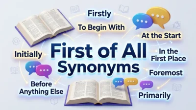 First of All Synonyms